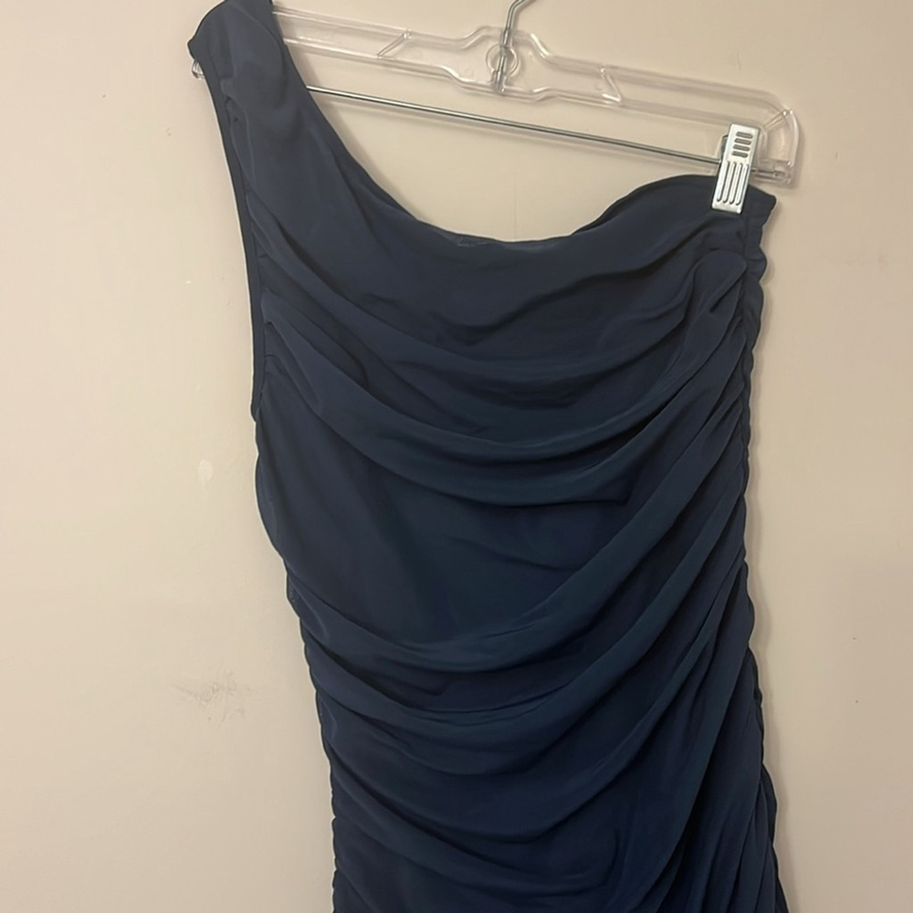 NWT PRETTYGARDEN Women's Ruched One Shoulder Sleeveless Bodycon Dress - Picture 4 of 8